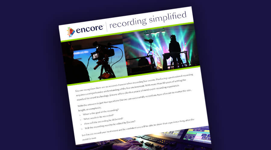 recording simplified brochure